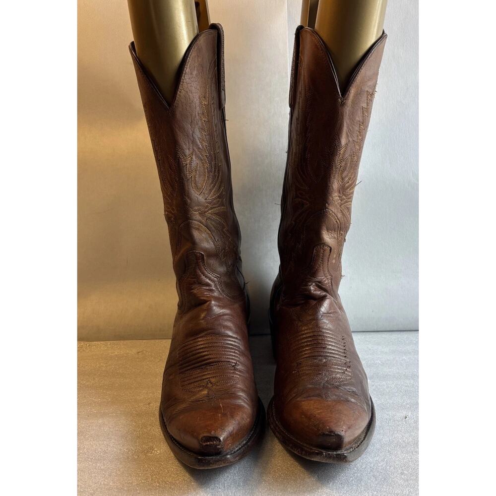 1883 by Lucchese N154754 Mad Dog Snip Toe Leather Cowboy Mens Boots 8 D